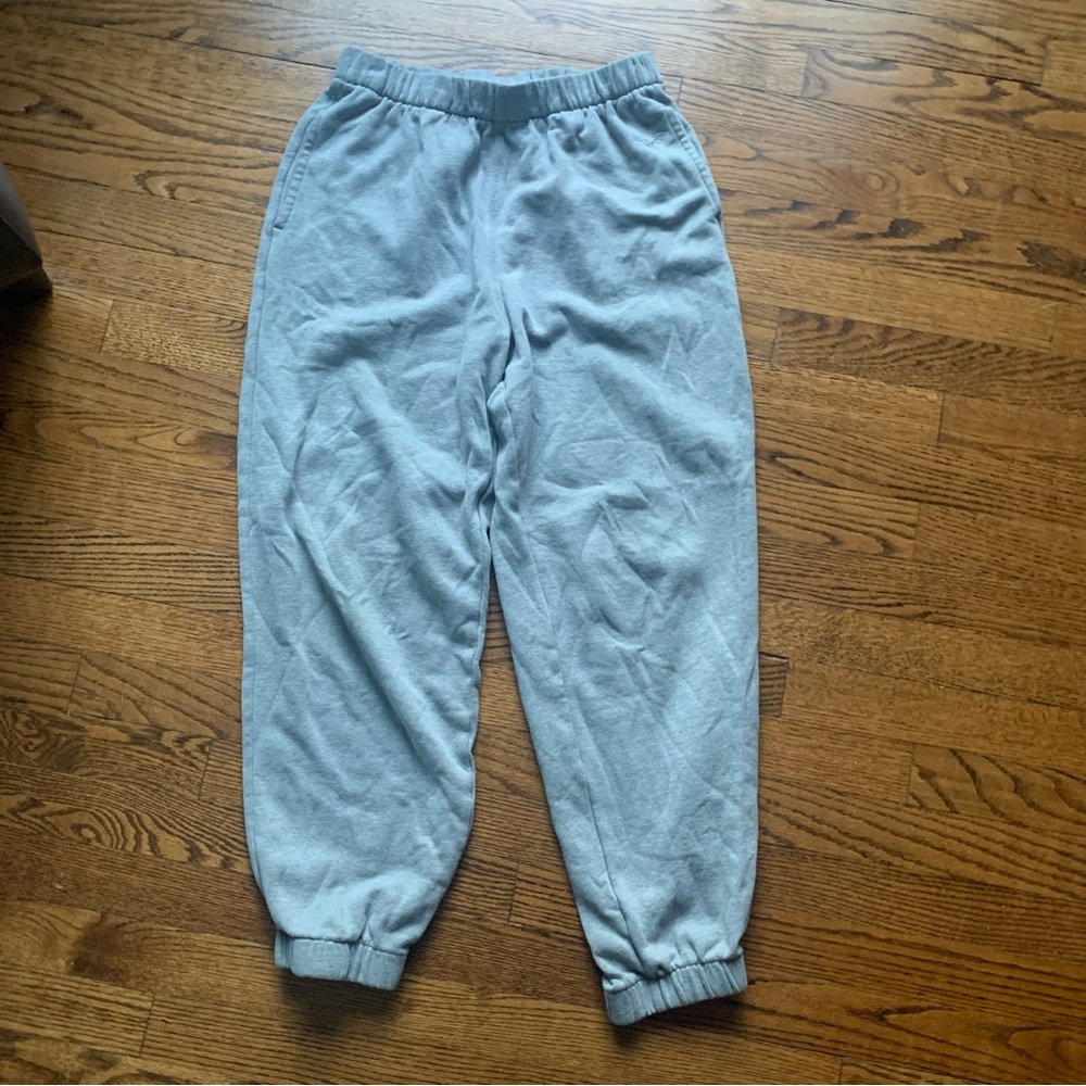 HOLLISTER ADJUSTABLE RISE BAGGY BOYFRIEND JOGGERS Sz S Light Gray EUC